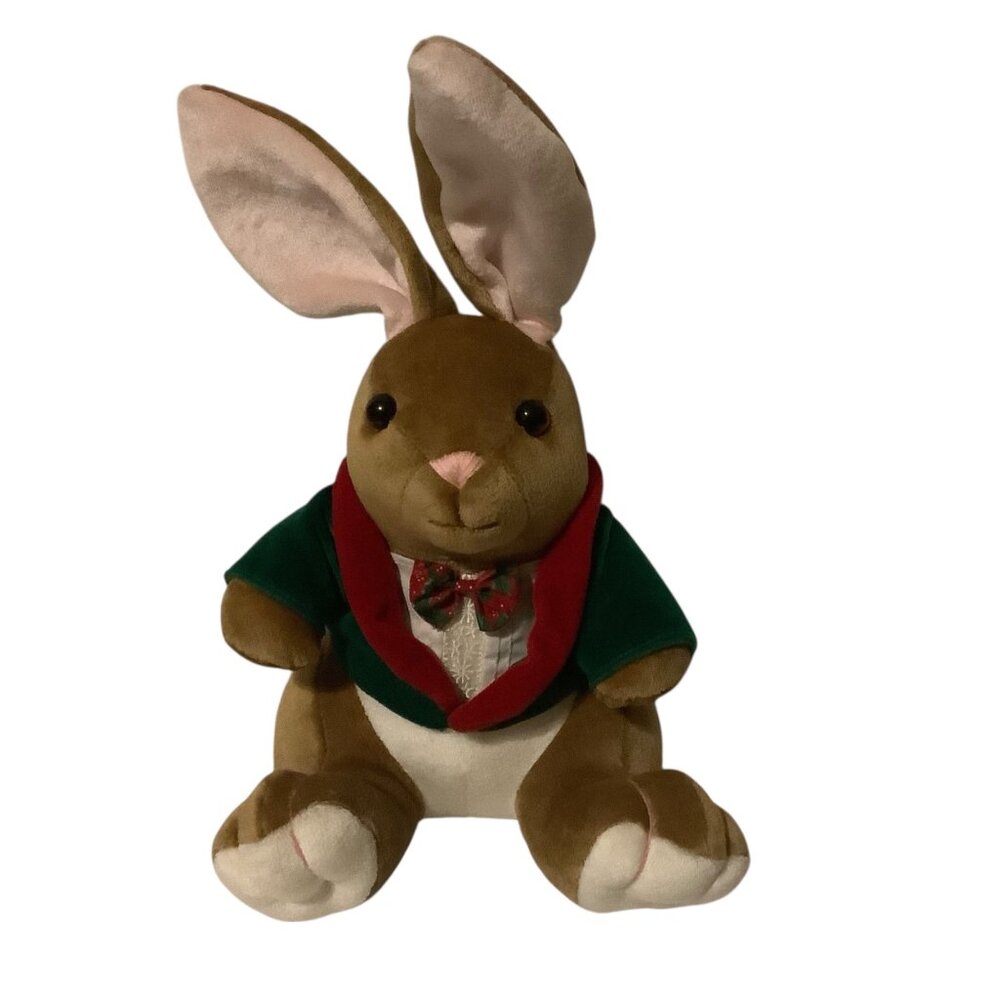 Vtg Commonwealth The Velveteen Rabbit Plush 1995 Stuffed Animal Toy 14” Holiday‎